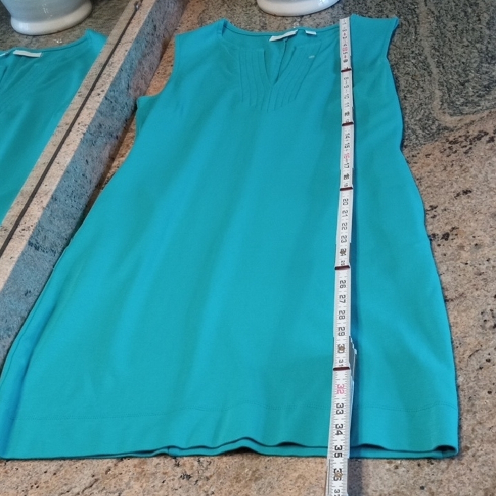 New York & Company Turquoise Sleeveless Mini Dress. Size Small - Picture 7 of 9